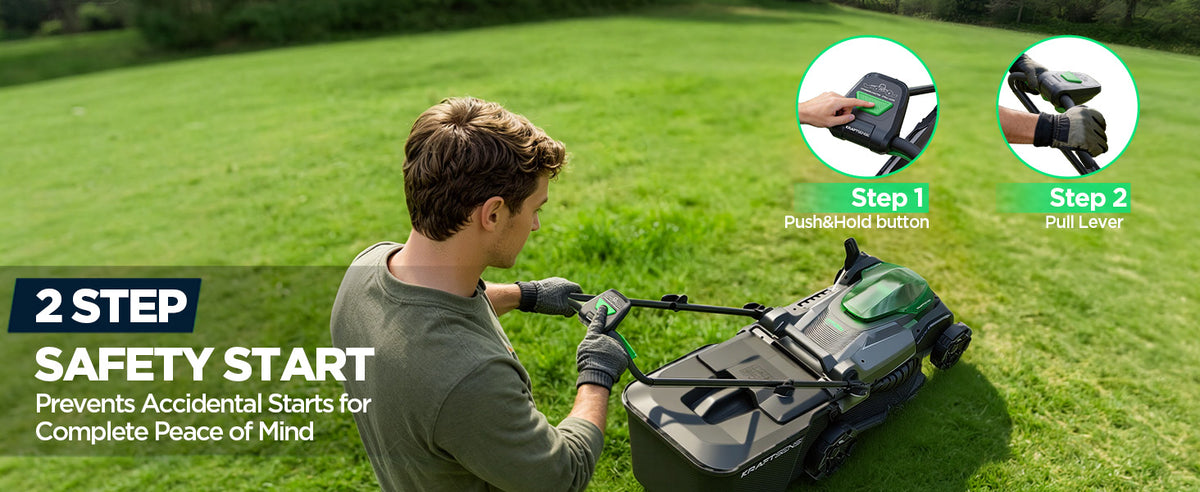 16" Electric Lawn Mower, 40V Cordless Lawn Mower with 2x5.0Ah Batteries &amp; Charger, Brushless Motor, 2-in-1 Mulching &amp; Bagging, 6-Position Height Adjustment, for Small to Medium Yards