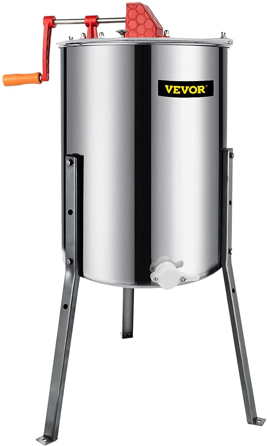 happybuy manual honey extractor separator 4 frame stainless steel honeycomb drum spinner crank beekeeping equipment apiary centrifuge equipment
