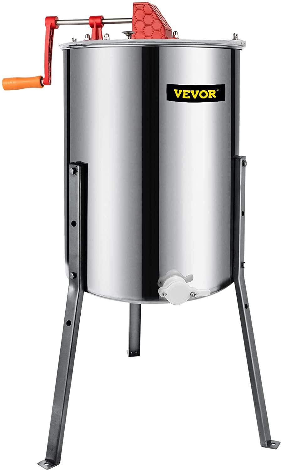 happybuy manual honey extractor separator 4 frame stainless steel honeycomb drum spinner crank beekeeping equipment apiary centrifuge equipment