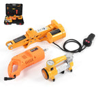 12V 3 T Electric Car Jack 42cm Lifting with Air Wrench Pump fit SUV Off闁炽儲鍘緊ad Car