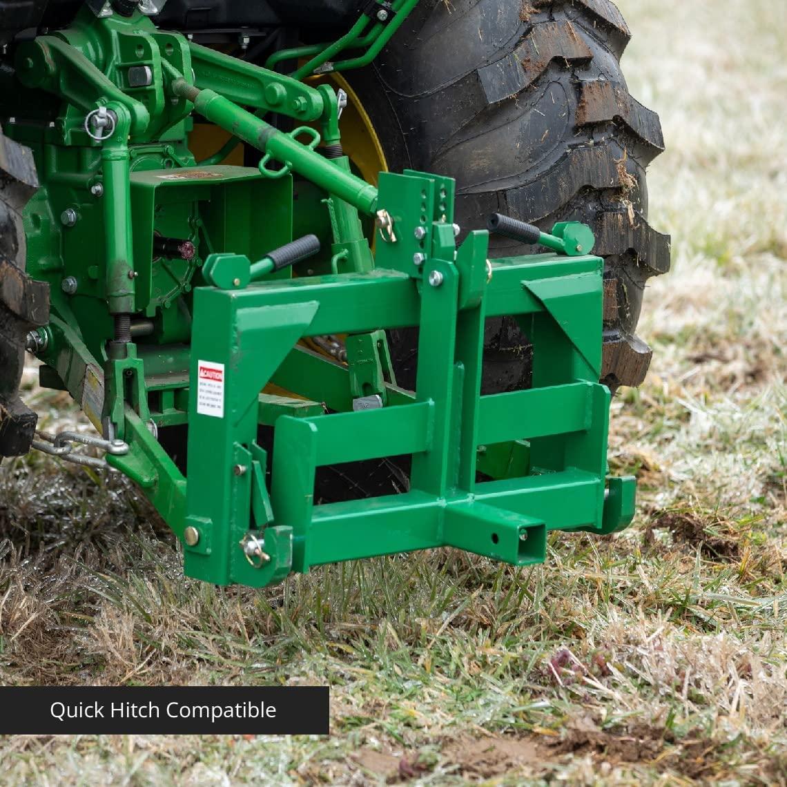 titan tractor drawbar with suitcase weight brackets | 2" receiver | cat 1 3-pt