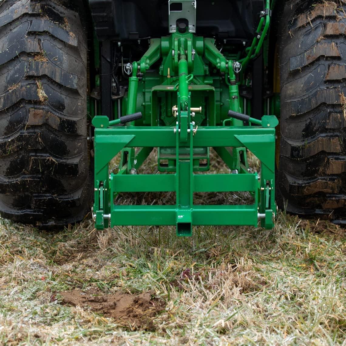 titan tractor drawbar with suitcase weight brackets | 2" receiver | cat 1 3-pt