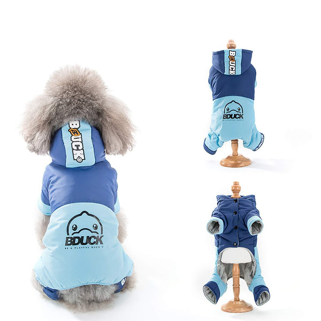 Cartoon Winter Dog Clothes Warm Four Legs Coats for Dog Lining Dog Hoodie Small Dog Jacket Puppy Coats with Hooded Winter Jumpsuit