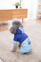 Cartoon Winter Dog Clothes Warm Four Legs Coats for Dog Lining Dog Hoodie Small Dog Jacket Puppy Coats with Hooded Winter Jumpsuit