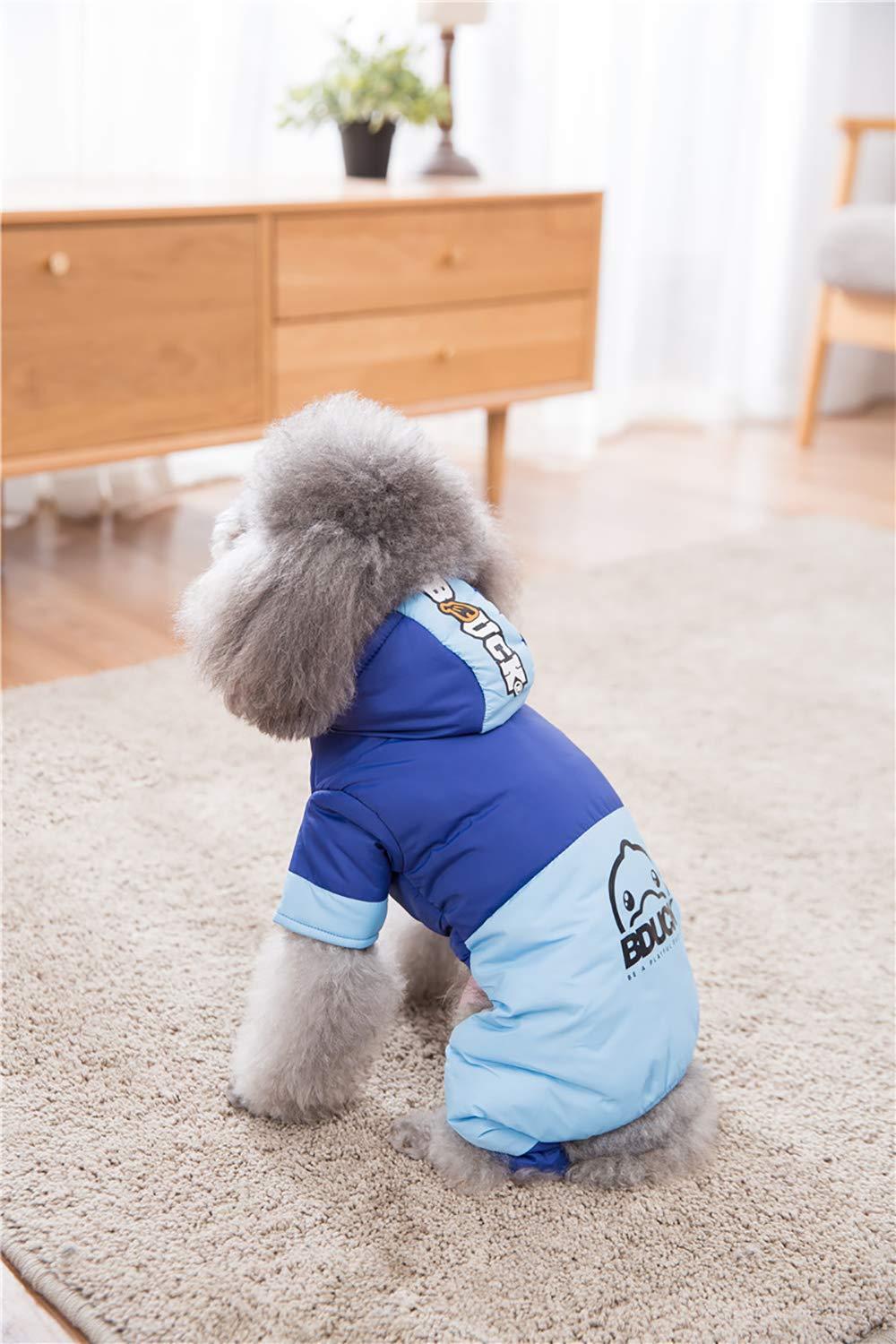 Cartoon Winter Dog Clothes Warm Four Legs Coats for Dog Lining Dog Hoodie Small Dog Jacket Puppy Coats with Hooded Winter Jumpsuit