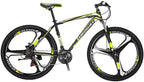 SD X1 27.5 Inch Adult Mountain Bike Steel Frame 3 Spoke Wheel Mechanical Disc Brake 21 Speed Gears System Front Suspension MTB Bicycle Blackyellow