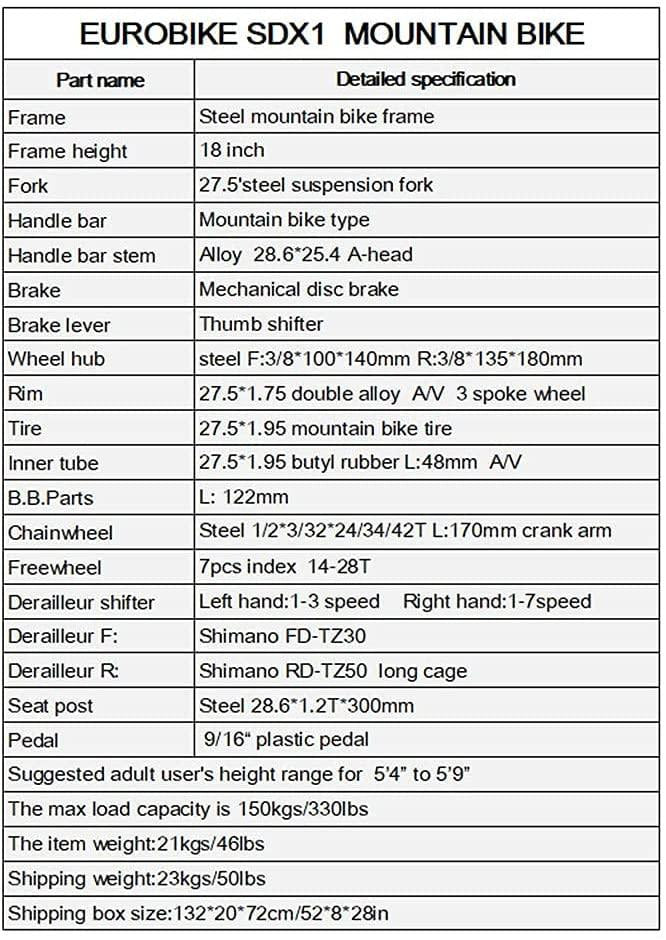 SD X1 27.5 Inch Adult Mountain Bike Steel Frame 3 Spoke Wheel Mechanical Disc Brake 21 Speed Gears System Front Suspension MTB Bicycle Blackyellow