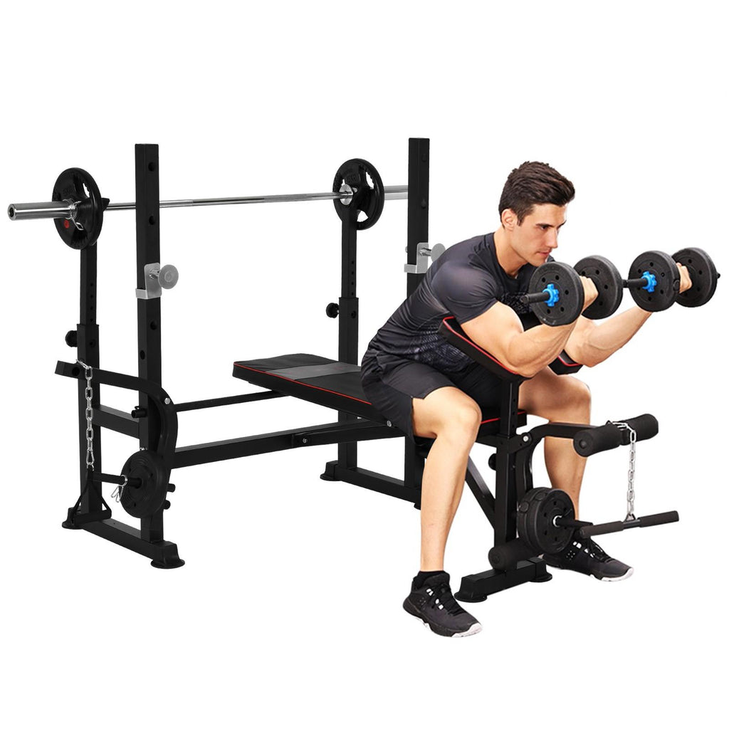 Multifunctional Strength Training Fitness Equipment Weightlifting Bed Set