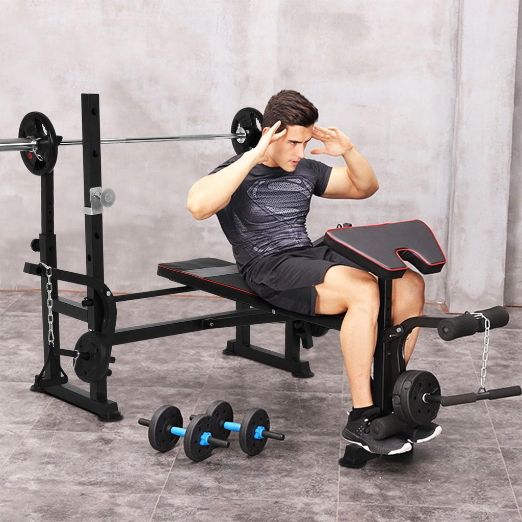 Multifunctional Strength Training Fitness Equipment Weightlifting Bed Set