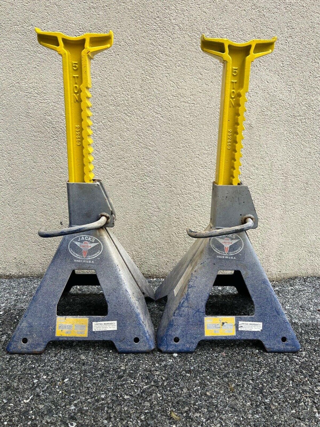 LINCOLN St. Louis  5 TON Automotive JACK STANDS Model 93516 Series B USA