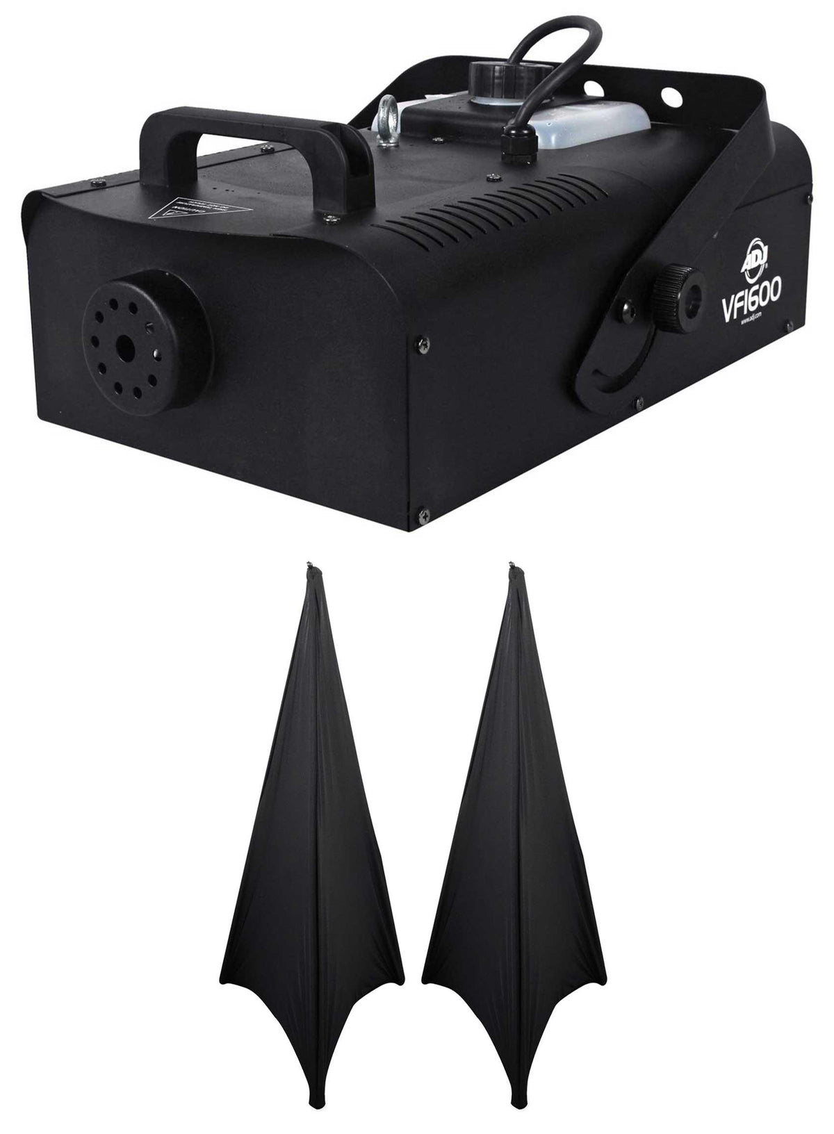American DJ VF1600 Mobile DMX Fog Machine W/ Wired &amp; Wireless Remotes+(2) Scrims