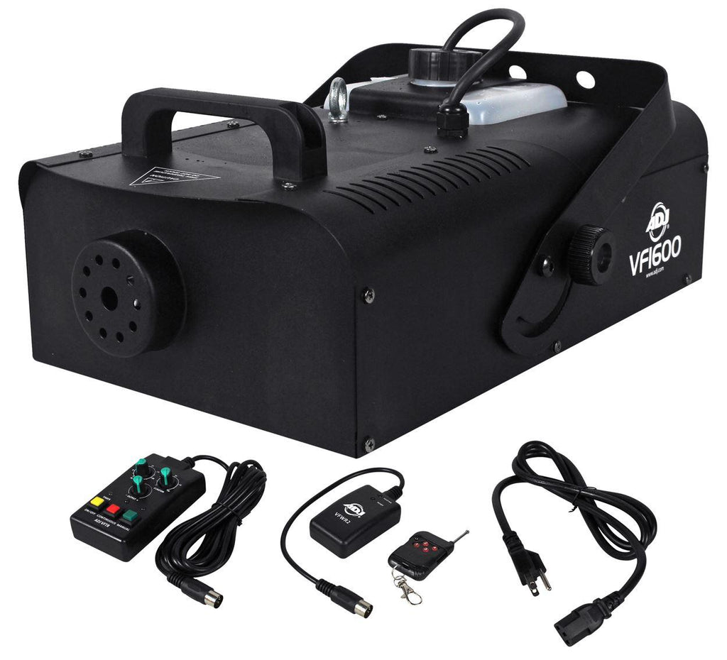 American DJ VF1600 Mobile DMX Fog Machine W/ Wired &amp; Wireless Remotes+(2) Scrims