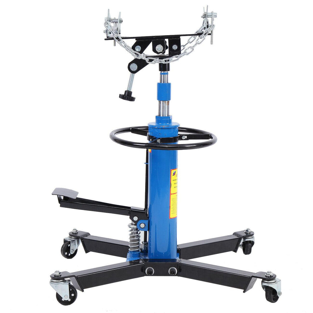 1100Lbs Hydraulic Transmission Jack 2 StaHeight Adjustable Auto Shop Car Lift