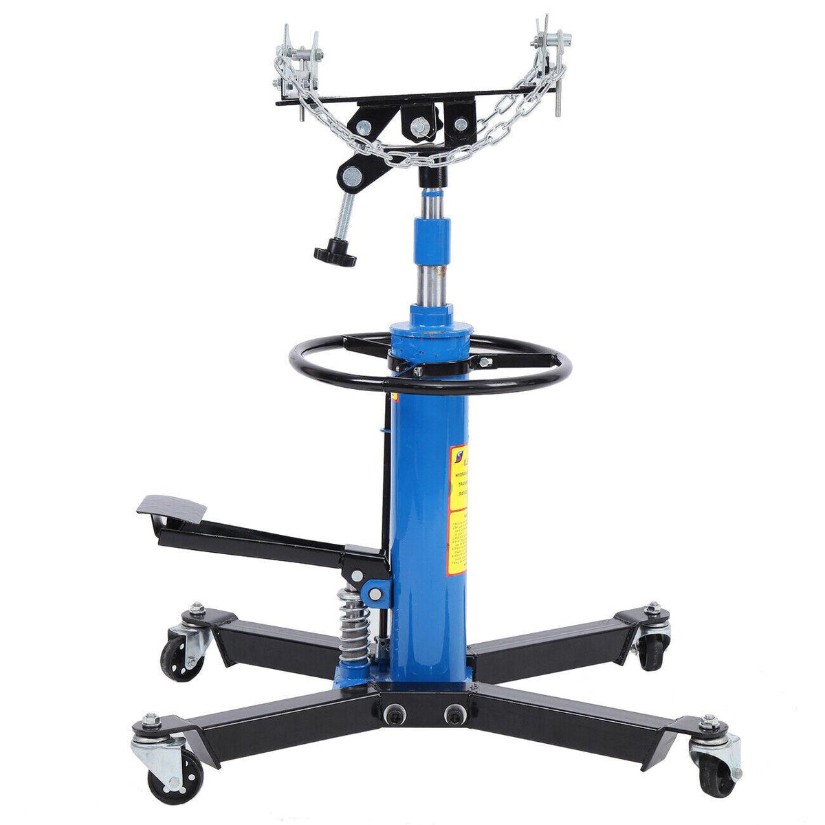 1100Lbs Hydraulic Transmission Jack 2 StaHeight Adjustable Auto Shop Car Lift