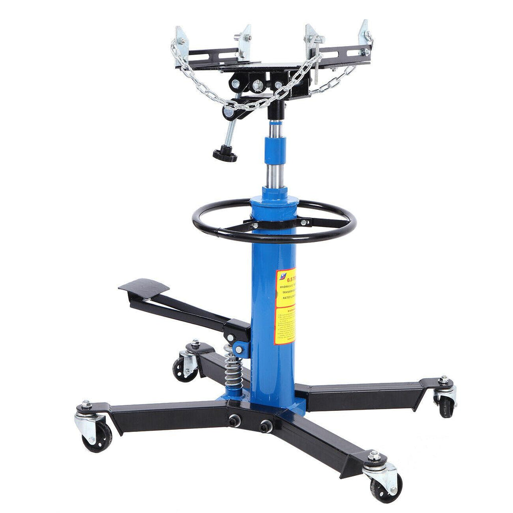 1100Lbs Hydraulic Transmission Jack 2 StaHeight Adjustable Auto Shop Car Lift