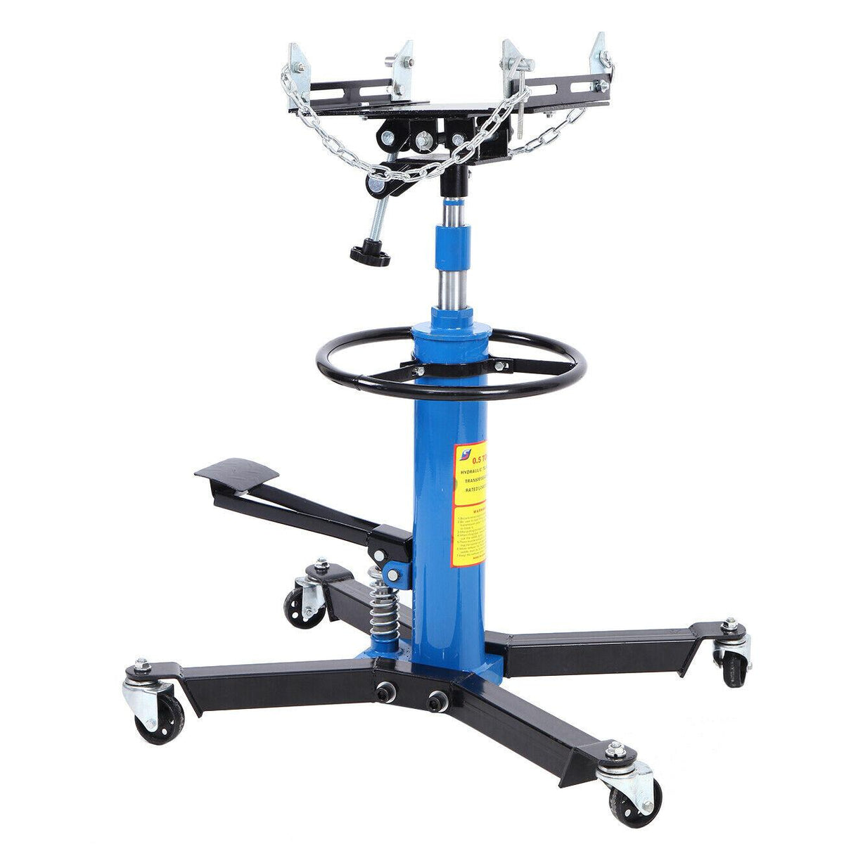 1100Lbs Hydraulic Transmission Jack 2 StaHeight Adjustable Auto Shop Car Lift