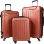 Luggage 3 Piece Suitcase Set Hardside Hardshell Lightweight ,luggage sets carry on Luggage suitcases with wheels suitable for Travel/Business Travel/School Suitour (Orange)