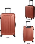 Luggage 3 Piece Suitcase Set Hardside Hardshell Lightweight ,luggage sets carry on Luggage suitcases with wheels suitable for Travel/Business Travel/School Suitour (Orange)