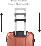 Luggage 3 Piece Suitcase Set Hardside Hardshell Lightweight ,luggage sets carry on Luggage suitcases with wheels suitable for Travel/Business Travel/School Suitour (Orange)