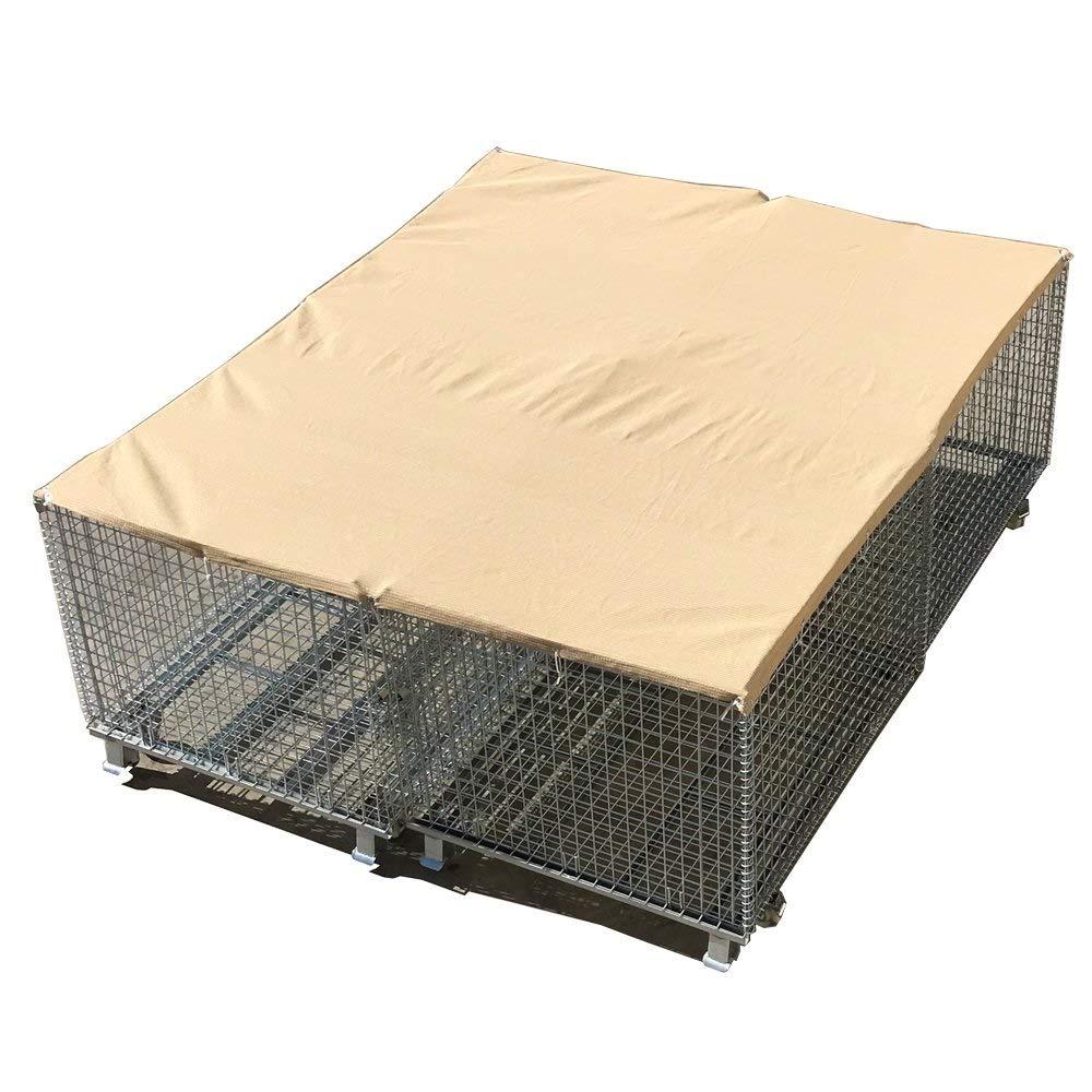 Alion Home Sun Block Dog Run &amp; Pet Kennel Shade Cover Privacy Screen (Dog Kennel not Included) - No Black Trim - Beige