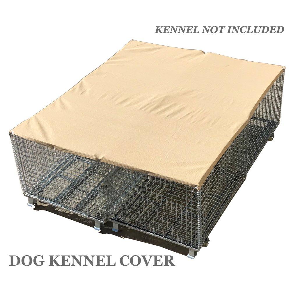 Alion Home Sun Block Dog Run &amp; Pet Kennel Shade Cover Privacy Screen (Dog Kennel not Included) - No Black Trim - Beige
