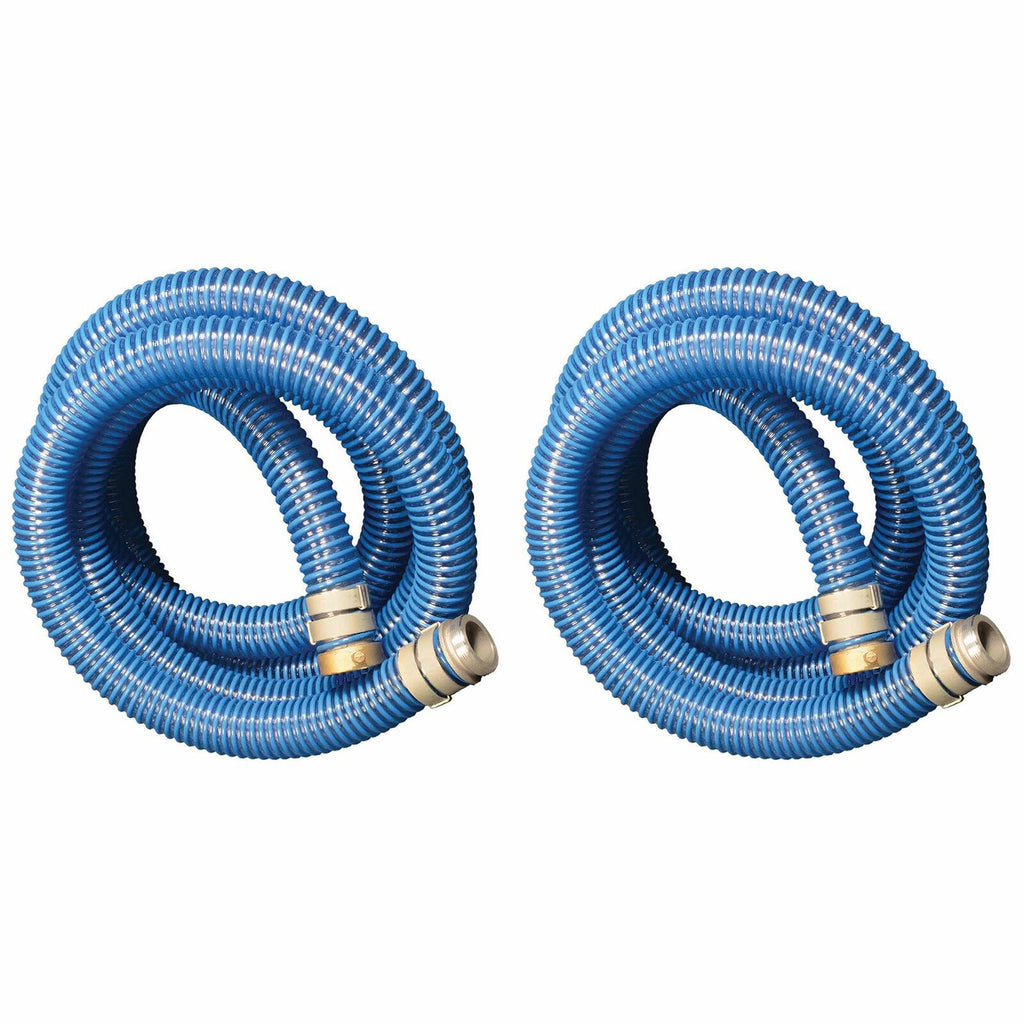 apache 98106501 2 inch diameter 20 foot pvc flexible pool hose, blue (2 pack)