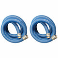 apache 98106501 2 inch diameter 20 foot pvc flexible pool hose, blue (2 pack)