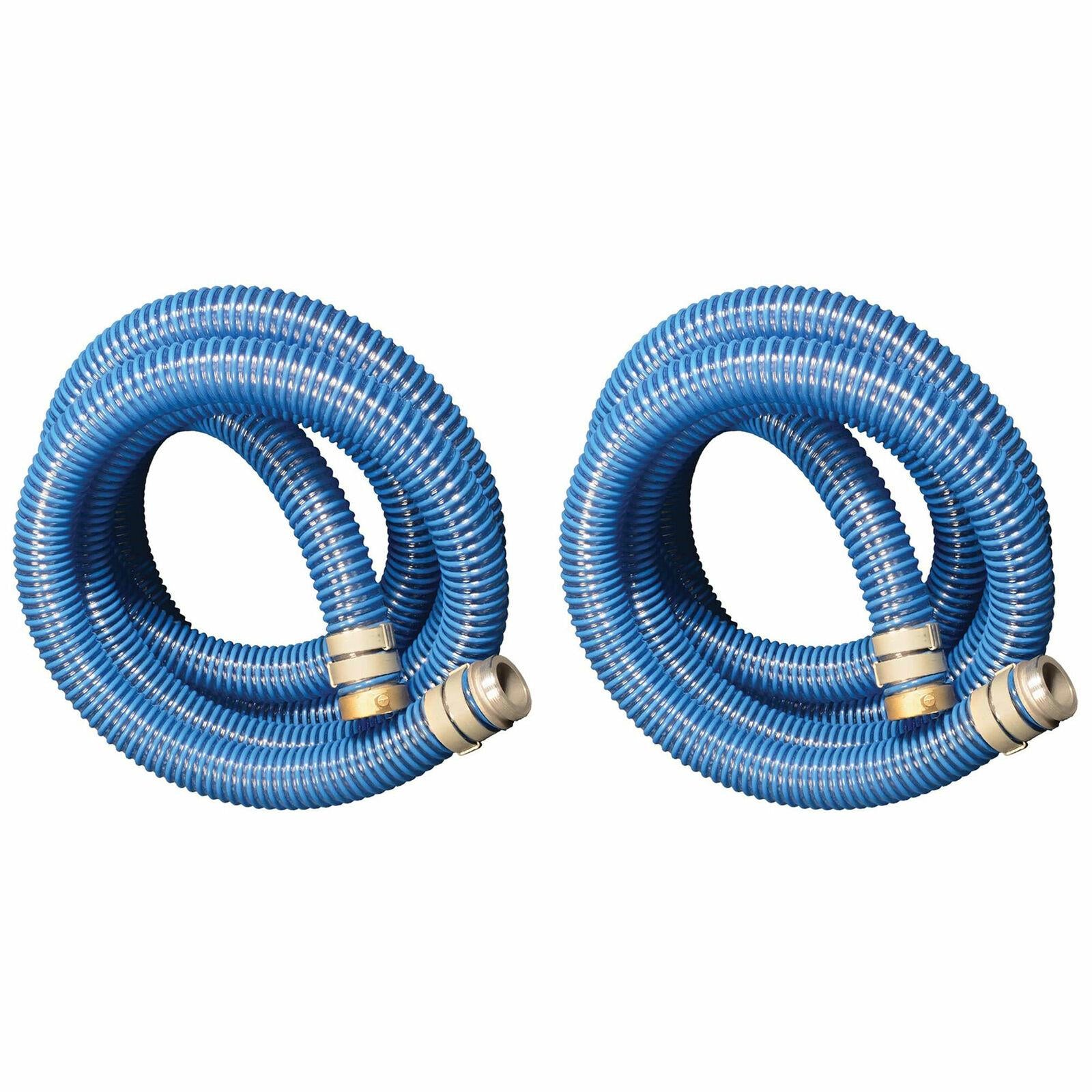 apache 98106501 2 inch diameter 20 foot pvc flexible pool hose, blue (2 pack)