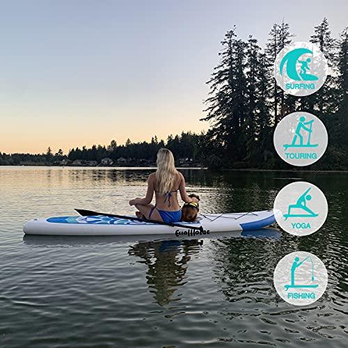 FunWater Inflatable 106×33"×6" Ultra-Light (17.6lbs) SUP for All Skill Levels Everything Included with Stand Up Paddle Board, Ad