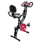 Daciye 3 in 1 Folding Upright Bike Indoor Home Exercise Fitness Equipment (Pink)