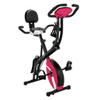 Daciye 3 in 1 Folding Upright Bike Indoor Home Exercise Fitness Equipment (Pink)
