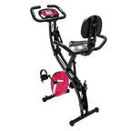 Daciye 3 in 1 Folding Upright Bike Indoor Home Exercise Fitness Equipment (Pink)