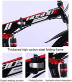 Bike Mountain 20/24/26 inch Adult Foldable Front and Rear Double disc Brakes Double Shock Absorber Commuting Comfortable