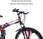 Bike Mountain 20/24/26 inch Adult Foldable Front and Rear Double disc Brakes Double Shock Absorber Commuting Comfortable