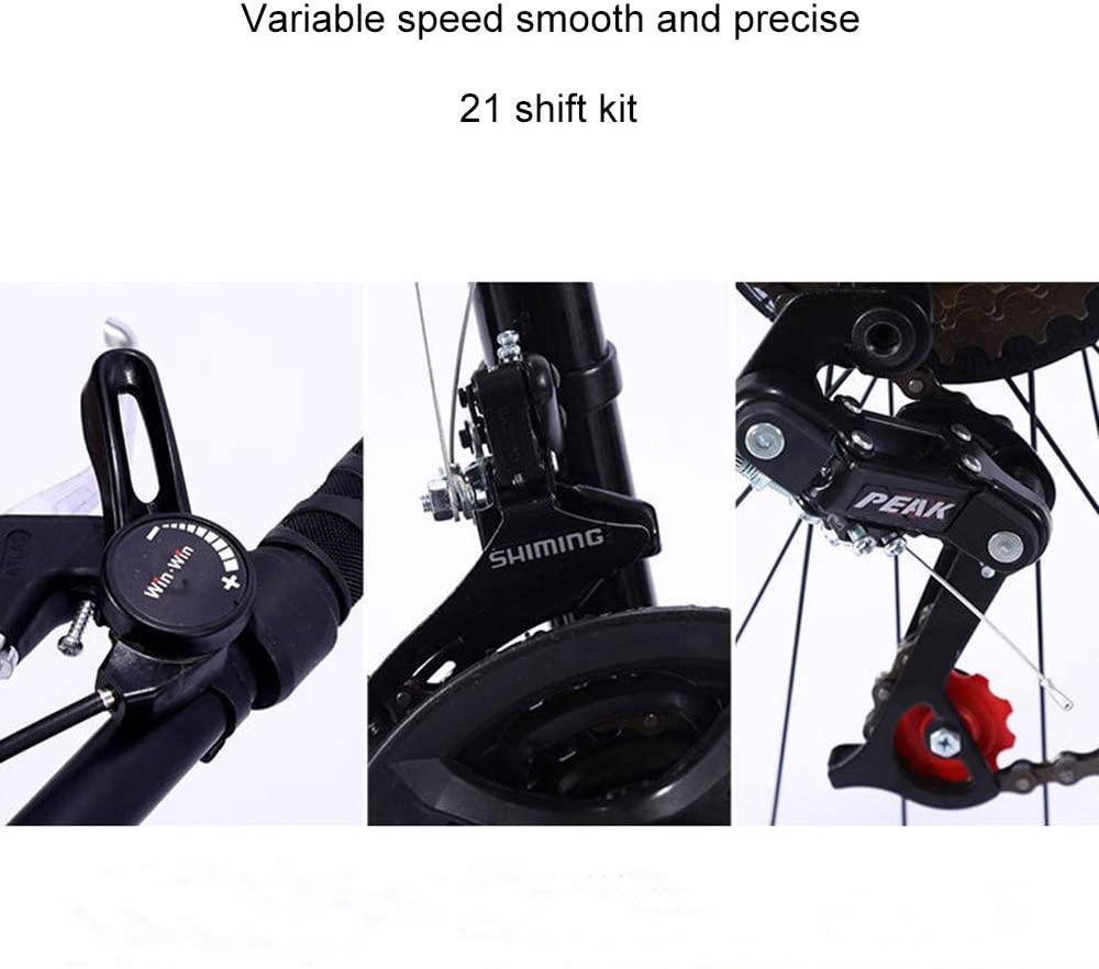 Bike Mountain 20/24/26 inch Adult Foldable Front and Rear Double disc Brakes Double Shock Absorber Commuting Comfortable