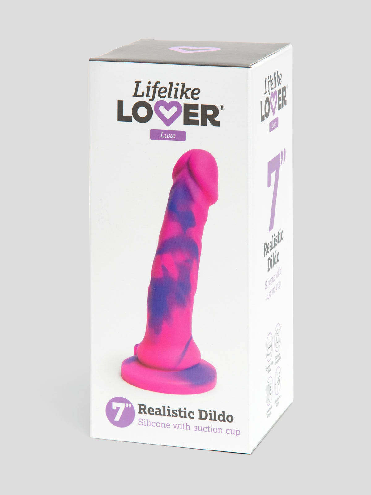 Lifelike Lover Luxe Realistic Multicoloured Silicone Dildo 7 Inch, Pink | Pink
