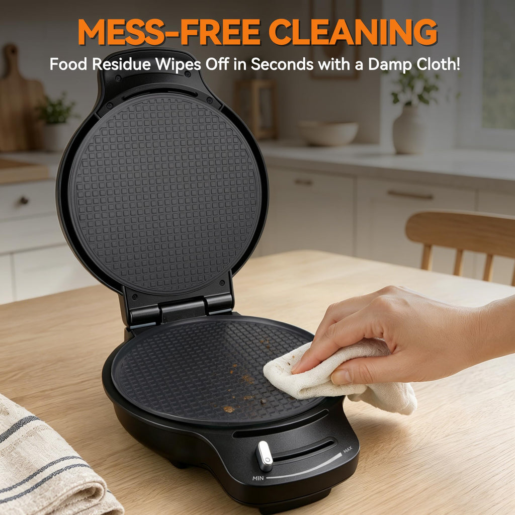 Waffle Cone Maker Machine with Browning Control, 7.5” Ice Cream Cone Maker, Cone Roller & Bowl Press Included,Thin Waffle Maker Crispy, Nonstick Waffle Bowl Maker,Graphite