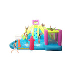 Kahuna 90778 Twin Peaks Outdoor Inflatable Backyard Kid Pool Water Park Two Slides Two Basketball Hoops Climbing Wall Sprinklers