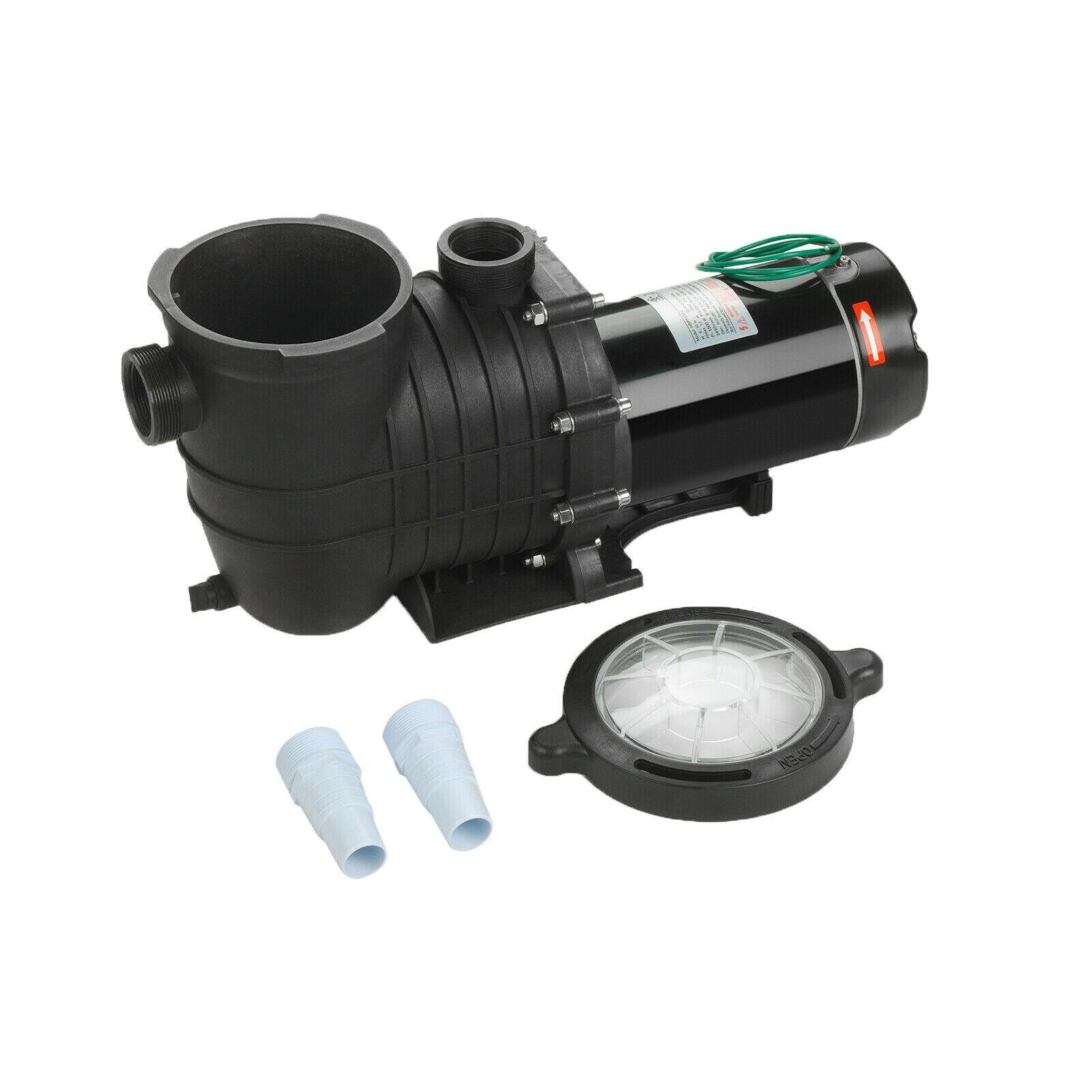 1.5 hp swimming pool pump spa water 110 volt outdoor above ground strainer motor