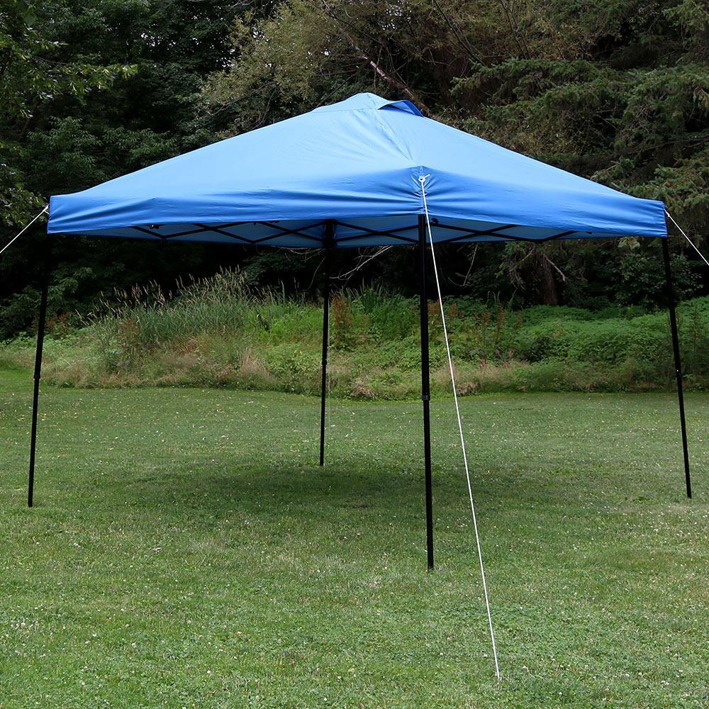 10 ft. x 10 ft. Blue Straight Leg Heavy-Duty Instant Canopy Event Tent with Rolling Bag