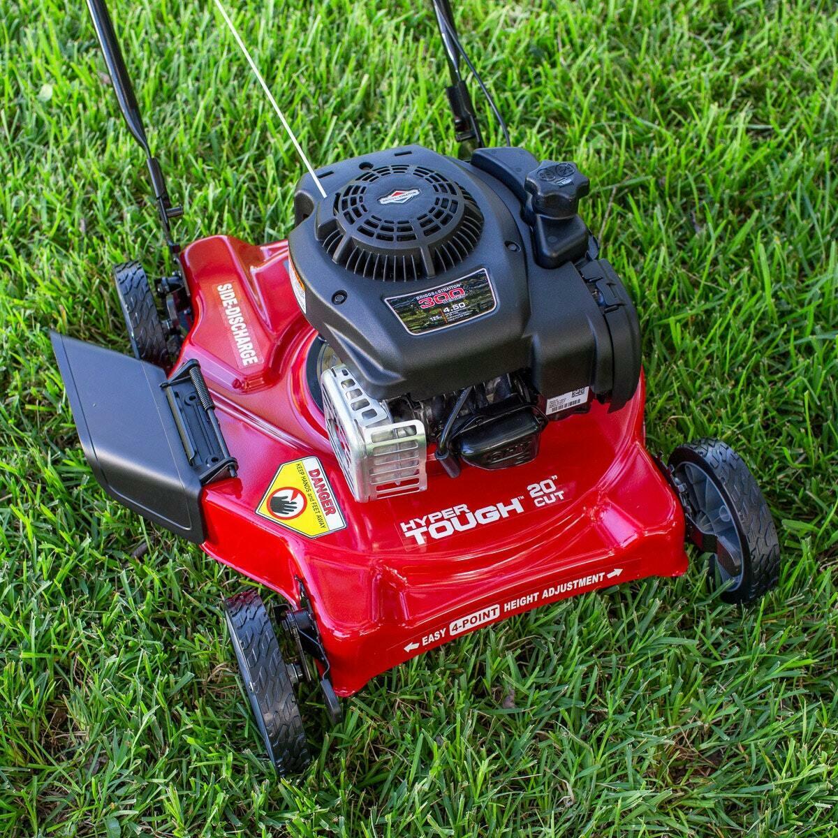 Hyper Tough 20 inch Side Discharge Push Mower with and Stratton Engine