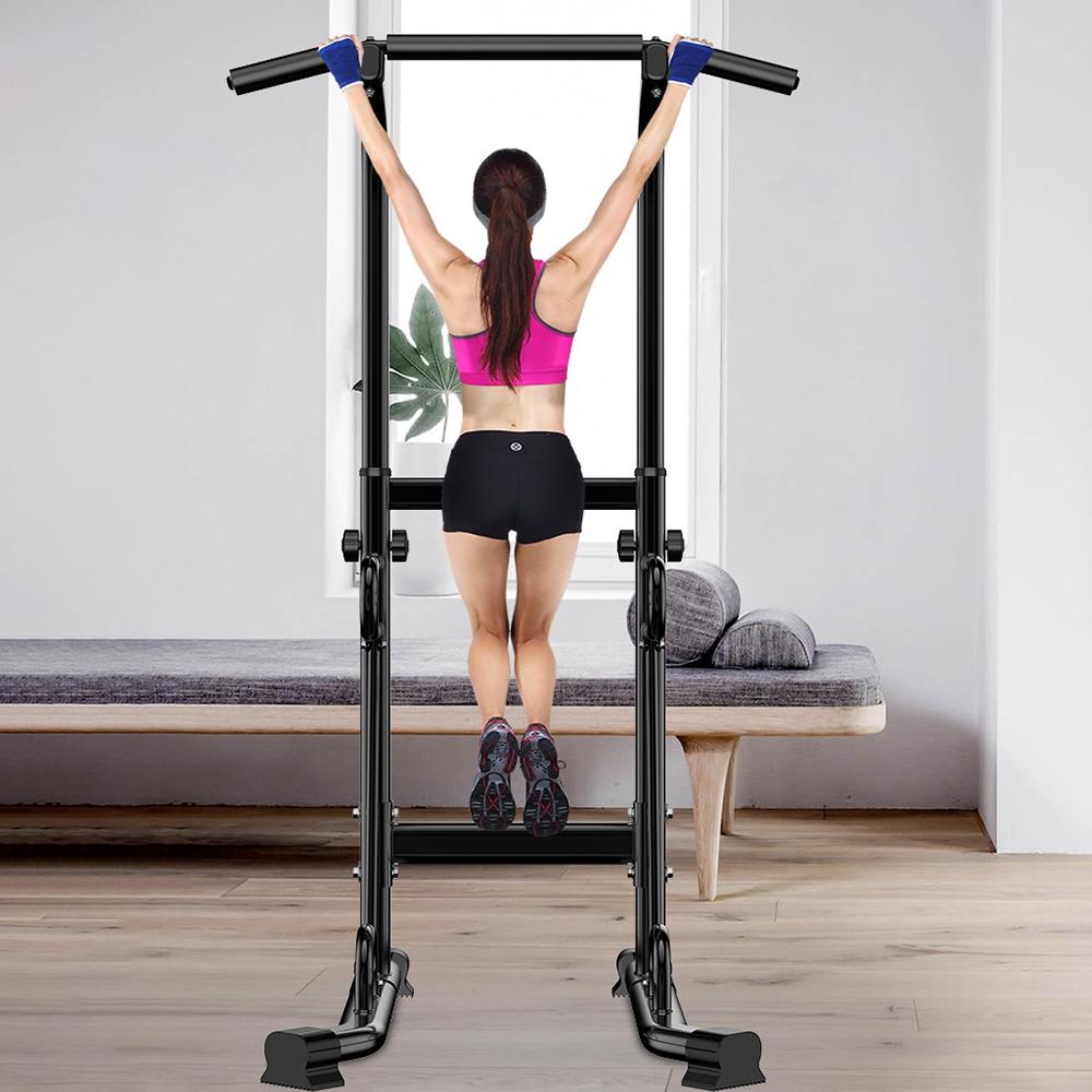 Transer Dip Station Power Tower Pull Push Chin Up Bar Fitness Body Exercise Equipment Multi-Function Equipment for Home Gym Indoor Use