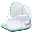 Magic Time International 91481VM Comfy Floats Inflatable Adjustable Shaded Cabana Cool Misting Single Person Pool Float, White