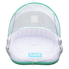 Magic Time International 91481VM Comfy Floats Inflatable Adjustable Shaded Cabana Cool Misting Single Person Pool Float, White