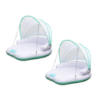 Magic Time International 91481VM Comfy Floats Inflatable Adjustable Shaded Cabana Cool Misting Single Person Pool Float, White