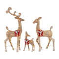 3-Piece Warm White LED Gold Deer Family Holiday Yard Decoration