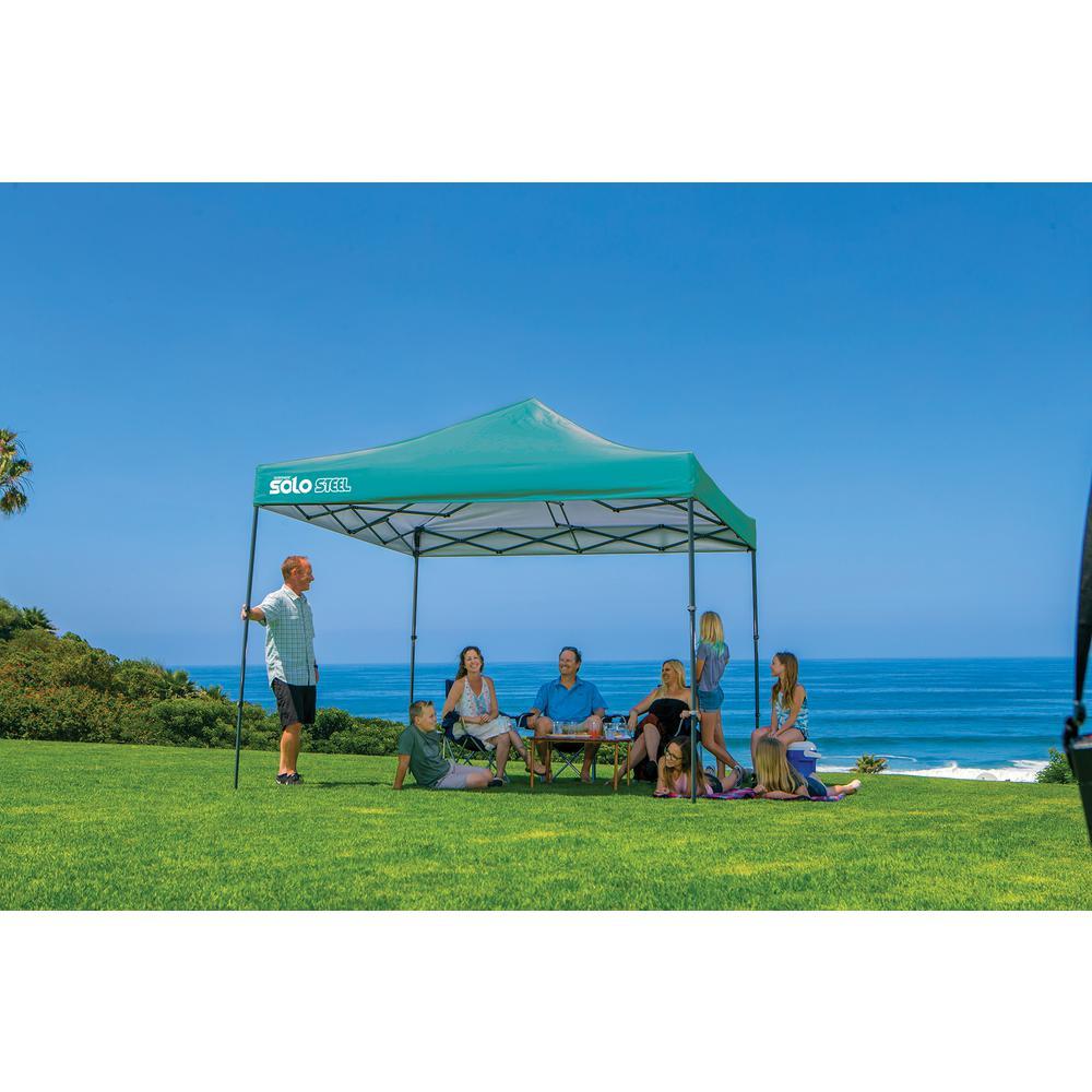 Solo100 10 ft. x 10 ft. Turquoise Straight Leg Canopy