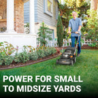 Cordless Lawn Mower, 17" Electric Mower Cuts to Edge, Compact &amp; Lightweight Push Lawn Mower with 6-Position Height Adjustment for Medium Size Yards, 2 Batteries &amp; Charger Included, WG745