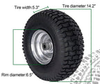 15x6.00-6 Lawn Mower Tire and Wheel Front Tire Compatible with    Riding Mowers Lawn Tractors