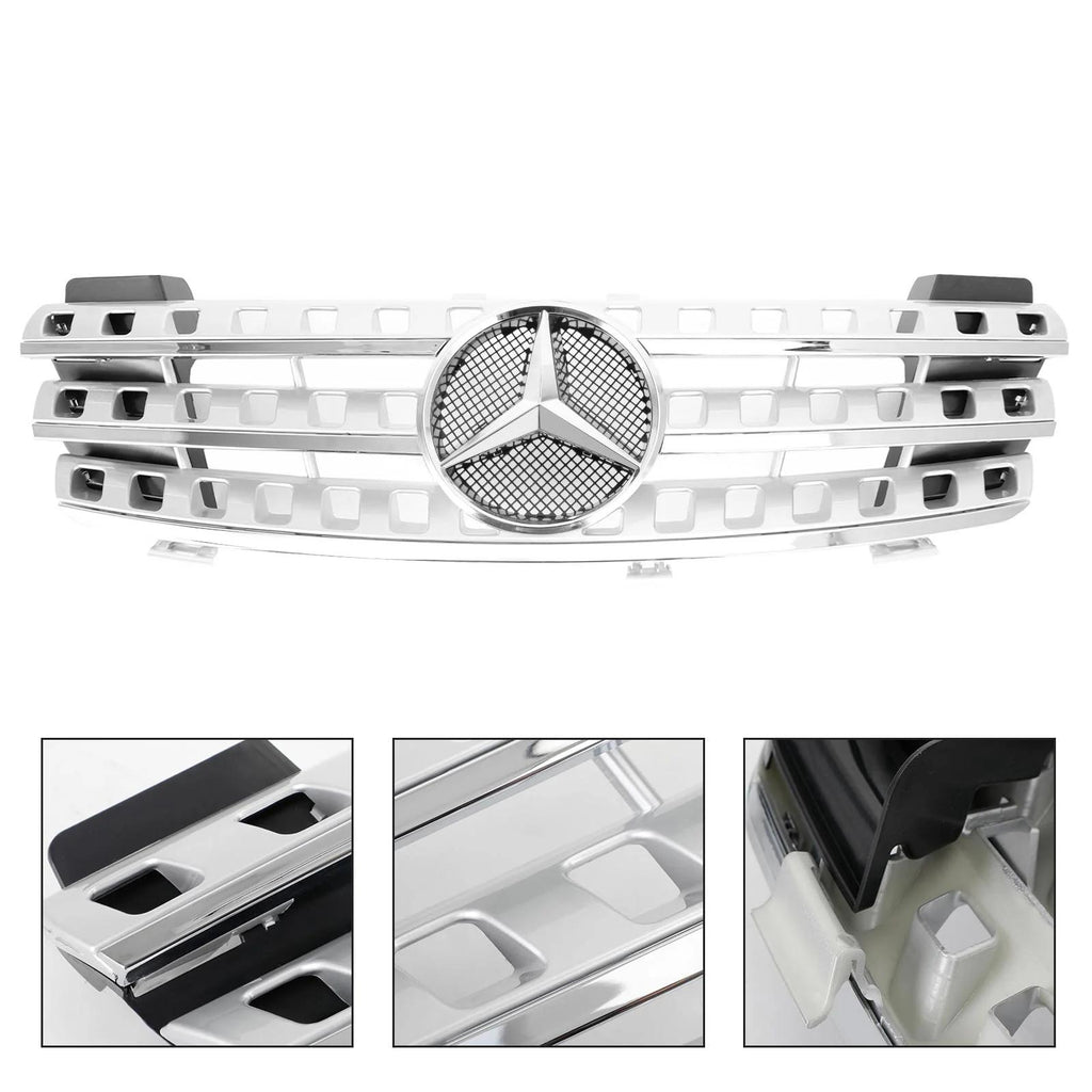2005-2008 Benz ML-Class W164 AMG Style Front Grille Grill Chrome Generic